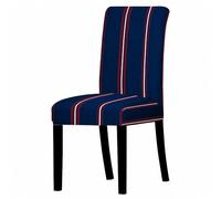 WWQQKJ Fundas de Silla con impresión 3D y Respaldo, elásticas, Resistentes a Las Manchas, Modernas, for Cocina, Hotel, Banquetes y Fiestas, 2/4/6/8/10 Unidades(Strisce Colorate I,4 pezzi)