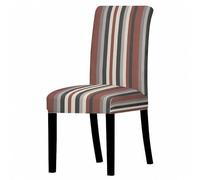 WWQQKJ Fundas de Silla con impresión 3D y Respaldo, elásticas, Resistentes a Las Manchas, Modernas, for Cocina, Hotel, Banquetes y Fiestas, 2/4/6/8/10 Unidades(Strisce Colorate H,6 pezzi)