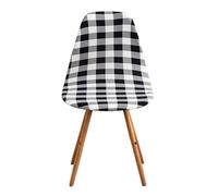 WWQQKJ Fundas for sillas de Comedor escandinavas Fundas for sillas Funda for Silla de Comedor escandinava Forma Curva Funda for Silla 4 Piezas Península(Scacchiera,2 pezzi)