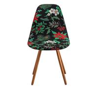 WWQQKJ Fundas for sillas escandinavas, Fundas for sillas de Comedor, 4 Piezas, Azul Marino(Foglie Cadute,2 pezzi)