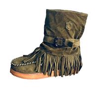 WWricotta Botas Altas De Ante Vintage Classic - Camperas De Mujer Con Tacón Alto Sexy - Negras Medias Para Otoño E Invierno