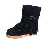 WWricotta Botas Invierno Mujer - Botas Altas Mujer TacóN Modernos Elegantes Transpirable Moda Botines Occidentales Botas Chelsea Botas De Plataforma De TacóN