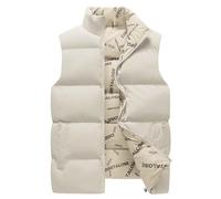 WWricotta Chaleco de invierno reversible, acolchado, aislante, sin mangas, capa térmica cálida para exteriores en climas fríos.