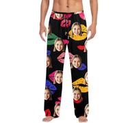 WWricotta Pantalones Casuales con cordón, cómodos, Suaves, con Cintura elástica, Transpirables, para Dormir y Relajarse en casa.34