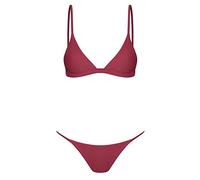 WWricotta Ropa de Playa Conjunto de Traje de baño para Mujer Traje de baño Bikini Vendaje Bandeau Brasileño Push-Up Trajes de baño Tankinis Conjunto Bikini Culotte Mujer Cordones Bikini Perlas