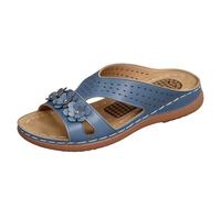 WWricotta Sandalias de Verano con Detalles Florales calados y Plantilla de Masaje, Chanclas para la Playa, Mujer, Antideslizantes y Transpirables, cómodas y relajantes para Vacaciones_1