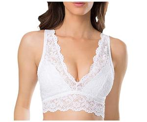 WWricotta Sujetador de Encaje Sexy para Mujer, Ropa Interior sin Aros en la Espalda Sujetadores Fitness Mujer