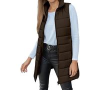 WWricotta Un chaleco largo de color sólido, moderno e informal para mujer.