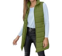 WWricotta Un chaleco largo de color sólido, moderno e informal para mujer.