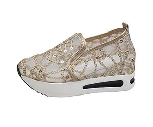WWricotta Zapatos Casuales de Fondo Puntiagudos de Malla de Punto Transpirable de Moda para Mujer Oferta Deporte Zapatillas Rojo Mujer