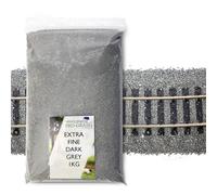 WWS War World Scenics WWScenics | Balasto extrafino Gris Oscuro | 1kg | Modelismo Ferroviario, Maquetas, Dioramas