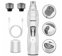 WWVVPET Molinillo de uñas para Mascotas, más Potente y silencioso, de Baja vibración para Perros, cortauñas eléctricas, Cuidado de Las Garras de Las Patas sin Dolor, Herramienta Recargable de alisado