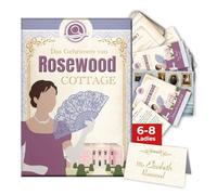 www.mitmach-krimi.de Cena de misterio en el tiempo de la lluvia: el secreto de Rosewood Cottage - para el hogar 6-8 mujeres perfectas para noches de chicas, mujeres, novias