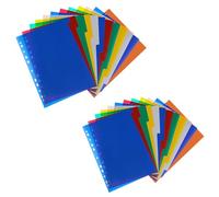 WWYSSZ 24 Piezas Recambio de Separadores Archivador A4 Multicolor para las Carpetas de Fundas con Anillas, para Organizadores Escolar Oficina, 22,5 x 29,7 cm, Colores Surtidos