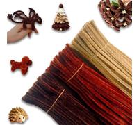 WWYSSZ 300 Piezas Limpiapipas Manualidades 30 cm Limpia Pipas Marrón Pipe Cleaners Chenilla, 3 Tonos Diferentes de Marrón, Ideal para Manualidades de Flores, Decoraciones y Actividades Creativas