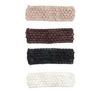 WWZ889 4 diademas de ganchillo multicolor, suaves, retro, elásticas, accesorios para el cabello, para fiestas de disfraces, Halloween, deportes, actividades al aire libre