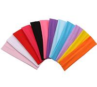 WWZ889 Paquete de 12 diademas elásticas suaves - Vendas de belleza para la cabeza y accesorios para el cabello para mujeres y niñas