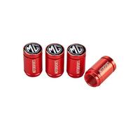 WWZS 4 Tapones de Rueda de Coche para MG Astor Comet EV Gloster GT HS Maestro Marvel R Metro MG3 MG4 MG5 MG6, Impermeable y Resistente Válvula para Neumáticos Tapa de Válvula de Neumático,Red