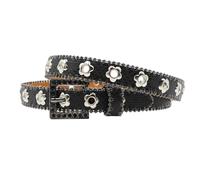 WXBCDS Cinturón de Diamantes de Imitación Cinturones de diamantes de imitación de estilo clásico con tachuelas de cuero for mujer, correa for jeans(95cm,Color 18)