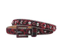 WXBCDS Cinturón de Diamantes de Imitación Cinturones de diamantes de imitación de estilo clásico con tachuelas de cuero for mujer, correa for jeans(105CM,Color 03)