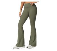 WXBCDS Pantalones Acampanados Pantalones de Yoga for Mujer, Pantalones Acampanados Deportivos, Mallas Deportivas for Gimnasio, Mallas for Mujer, Mallas for Correr con Control de Barriga(Green,L)