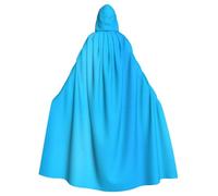 WXBHHJN Capa azul cielo para Halloween, Navidad, con capucha, capa negra y blanca para fiesta de cosplay de vampiro, parca, mago, bruja, cosplay