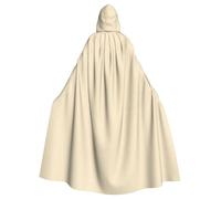 WXBHHJN - Capa beige pura para Halloween, Navidad con capucha, capa negra y blanca para vampiros Grim Reaper Wizard Witch, fiesta de cosplay