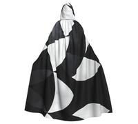 WXBHHJN Capa blanca y negra para Halloween, Navidad, con capucha, capa blanca y negra para fiesta de cosplay de vampiro, parca, mago, bruja, cosplay