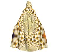 WXBHHJN - Capa con capucha con estampado de cuadrícula amarilla 3D - Capa unisex con capucha para adultos para disfraces de Halloween Cosplay