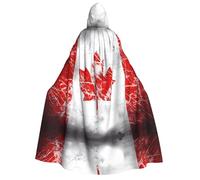 WXBHHJN Capa con capucha con estampado retro de la bandera de Canadá, unisex, para adultos, para disfraces de Halloween y cosplay
