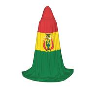 WXBHHJN Capa con capucha y estampado de la bandera de Bolivia, capa unisex de mago para Halloween, cosplay y fiestas temáticas, Negro, S