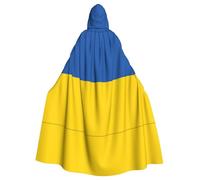 WXBHHJN - Capa de bandera de Ucrania para Halloween, Navidad con capucha, capa negra y blanca, para vampiros Grim Reaper Wizard Wizard Witch, fiesta de cosplay