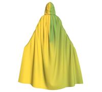 WXBHHJN Capa de estilo amarillo claro para Halloween, Navidad, con capucha, capa negra y blanca para fiesta de cosplay de vampiro, parca, mago, bruja, cosplay