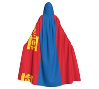WXBHHJN Capa de la bandera de Mongolia para Halloween, Navidad, con capucha, capa negra y blanca para fiesta de cosplay de vampiro, parca, mago, bruja, cosplay