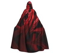 WXBHHJN Capa de rayas rojas para Halloween, Navidad, con capucha, capa negra y blanca para fiesta de cosplay de vampiro, parca, mago, bruja, cosplay