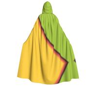 WXBHHJN Capa estampada amarilla mixta con capucha, capa unisex para adultos, para disfraces de Halloween y cosplay
