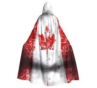 WXBHHJN - Capa retro de la bandera de Canadá para Halloween, Navidad con capucha, capa negra y blanca, para vampiros Grim Reaper Wizard Wizard Witch Cosplay Party