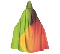 WXBHHJN Capa verde de mezcla de colores para Halloween, Navidad, con capucha, capa negra y blanca para fiesta de cosplay de vampiro, parca, mago, bruja, cosplay