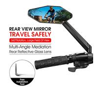 WXCHISU Espejo retrovisor más Amplio para Bicicletas y Motocicletas, rotación de 360 Grados, Vidrio antideslumbrante, Soporte de Nailon Ap Reforzado, fácil instalación para