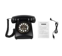 WXCHISU Grabador de mensajes de audio telefónico retro, memoria incorporada de 8 GB, función de altavoz BT, batería de 1200 mAh, fácil operación para grabación de fiestas (Negra)