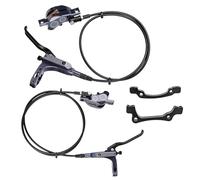 WXCHISU Pinzas de Cuatro pistones, para Bicicleta de montaña, Bicicleta de Carretera, piñón Fijo, Ajuste de Manillar de 22,2 mm/0,87 Pulgadas, Marco de aleación de Aluminio (Negra)