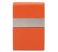 WXCHISU - Tarjetero de piel sintética resistente para tarjetas de crédito, organizador para tarjetas de visita, monedas y regalos con aspecto profesional. (Naranja)
