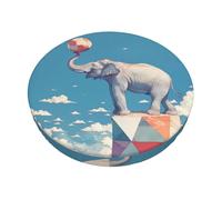 WXCJWD Baby Elephant heads the ball - Fundas de asiento redondas de 13 pulgadas, lavable, funda elástica para silla de bar de 12 a 14 pulgadas