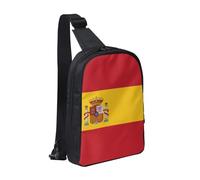 WXCJWD Bandolera con la bandera de España para mujeres y hombres, bolsa bandolera de moda, bolsa de pecho casual con correa de hombro convertible., Bandera española, Talla única