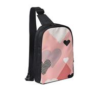 WXCJWD Bandolera con la bandera de Jamaica para mujeres y hombres, bolsa bandolera de moda, bolsa de pecho casual con correa de hombro convertible., Gráfico abstracto de amor, Talla única