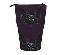 WXCJWD Black Ghost Bat Pencil - Estuche telescópico retráctil para lápices de maquillaje portátil y caja de almacenamiento de papelería, adecuado para entornos de oficina