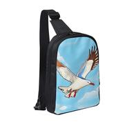 WXCJWD Bolso cruzado de búho nocturno para mujeres y hombres, bolso bandolera de moda, bolsa casual con correa de hombro convertible., Gaviotas voladoras, Talla única