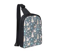 WXCJWD Bolsos cruzados tribales africanos con textura étnica para mujeres y hombres, bolsa bandolera de moda, bolsa casual con correa de hombro convertible., Lindo conejo de dibujos animados, Talla