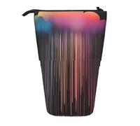 WXCJWD Colorido lápiz de lluvia de arco iris telescópico, retráctil, portátil, bolsa de maquillaje y caja de almacenamiento de papelería, adecuado para entornos de oficina