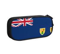 WXCJWD Estuche para lápices, diseño de la bandera de las Islas Turcas y Caicos para lápices grande, simple, multifuncional, para oficina